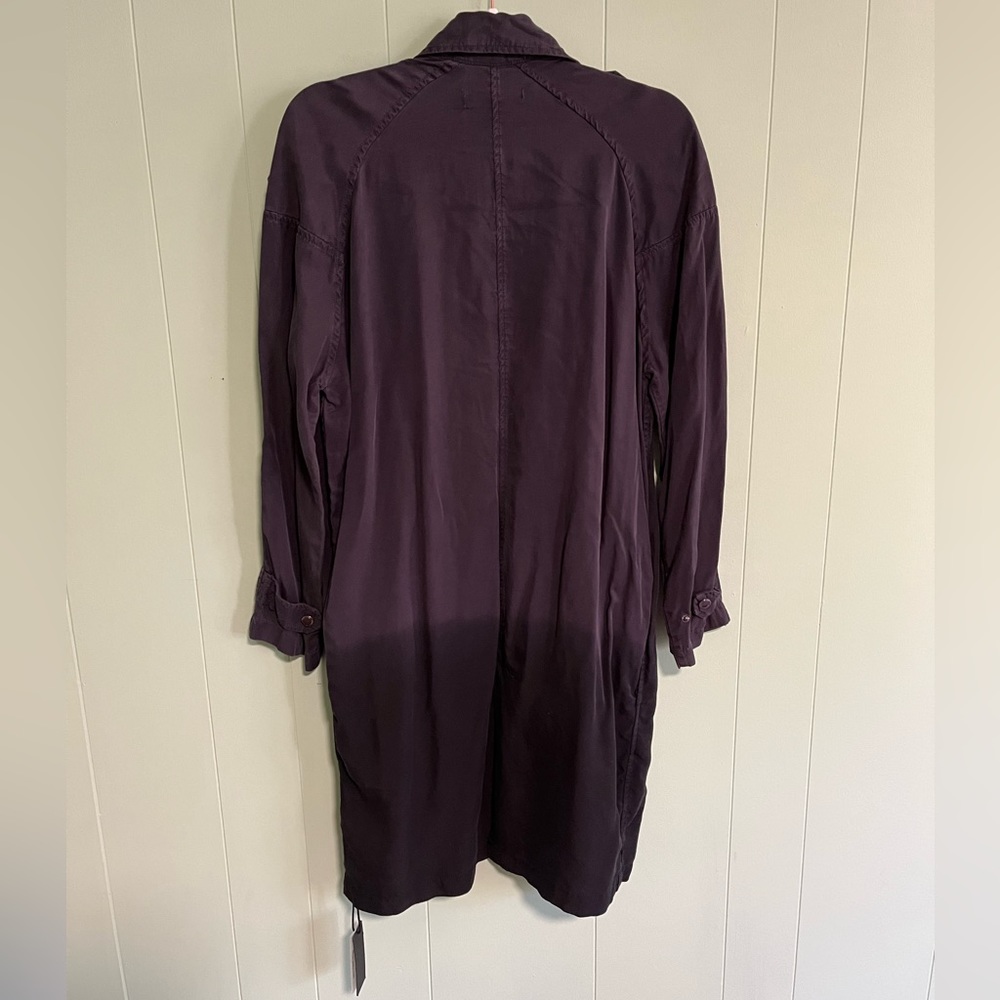 NWT BLANK NYC Dip Dye Dual Tone Gray Black Trench Coat Open Tunic Women'… - Picture 9 of 16